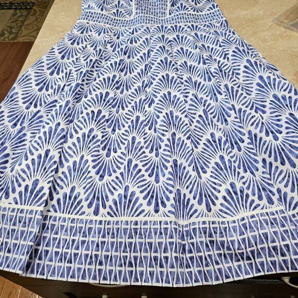 Women's Talbots Petites Geo Mixed-Print Fit-and-Flare Dress Pockets Size 6P - Picture 7 of 7